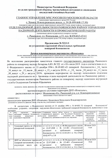 Предписание МЧС