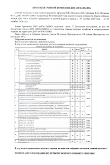 Протокол голосования 20.11.20